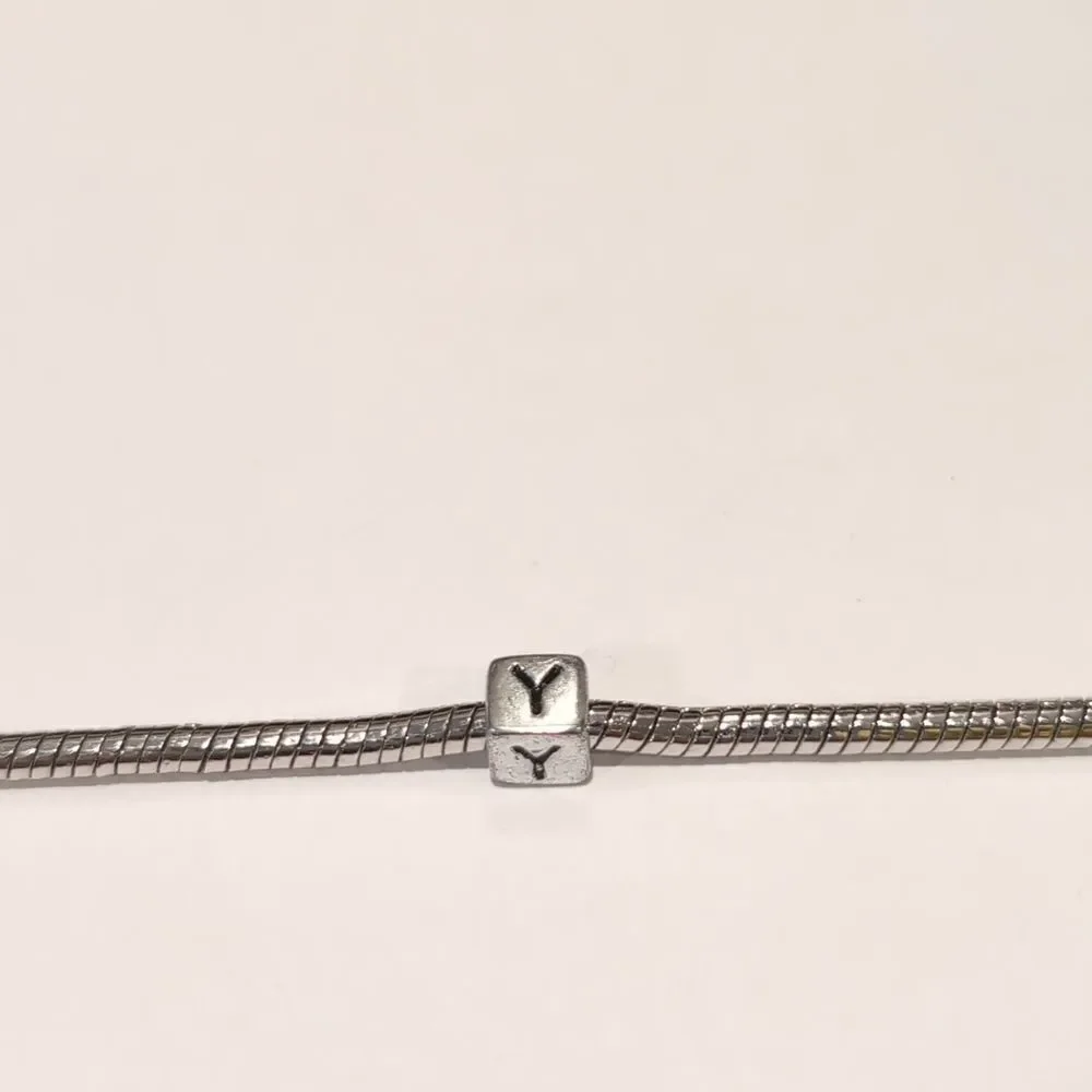 Silver Y‎ Spacer Charm for Pandora Style Bracelet